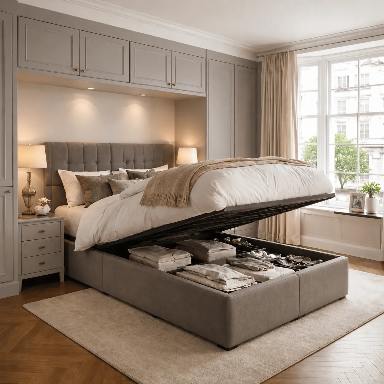Stone grey fitted bedroom finish sample