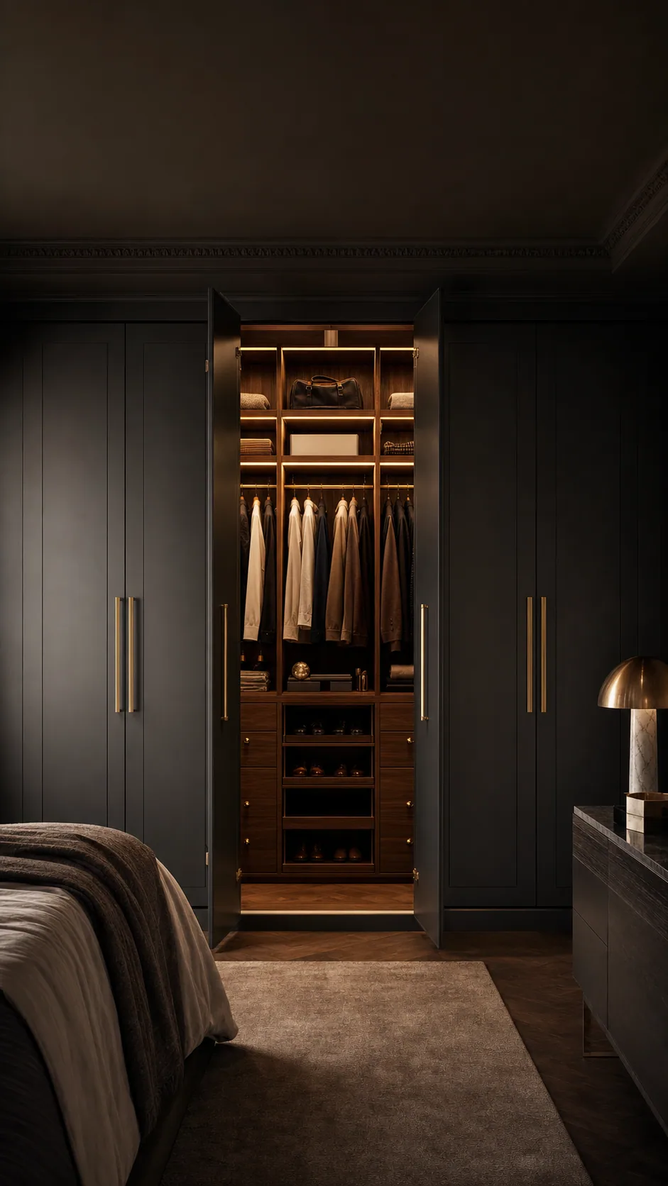 Golden Fitted Wardrobe fitted furniture detail