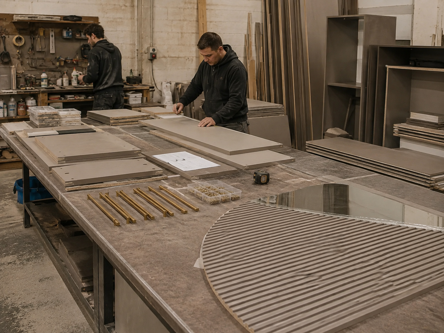 Professional installation of fitted furniture